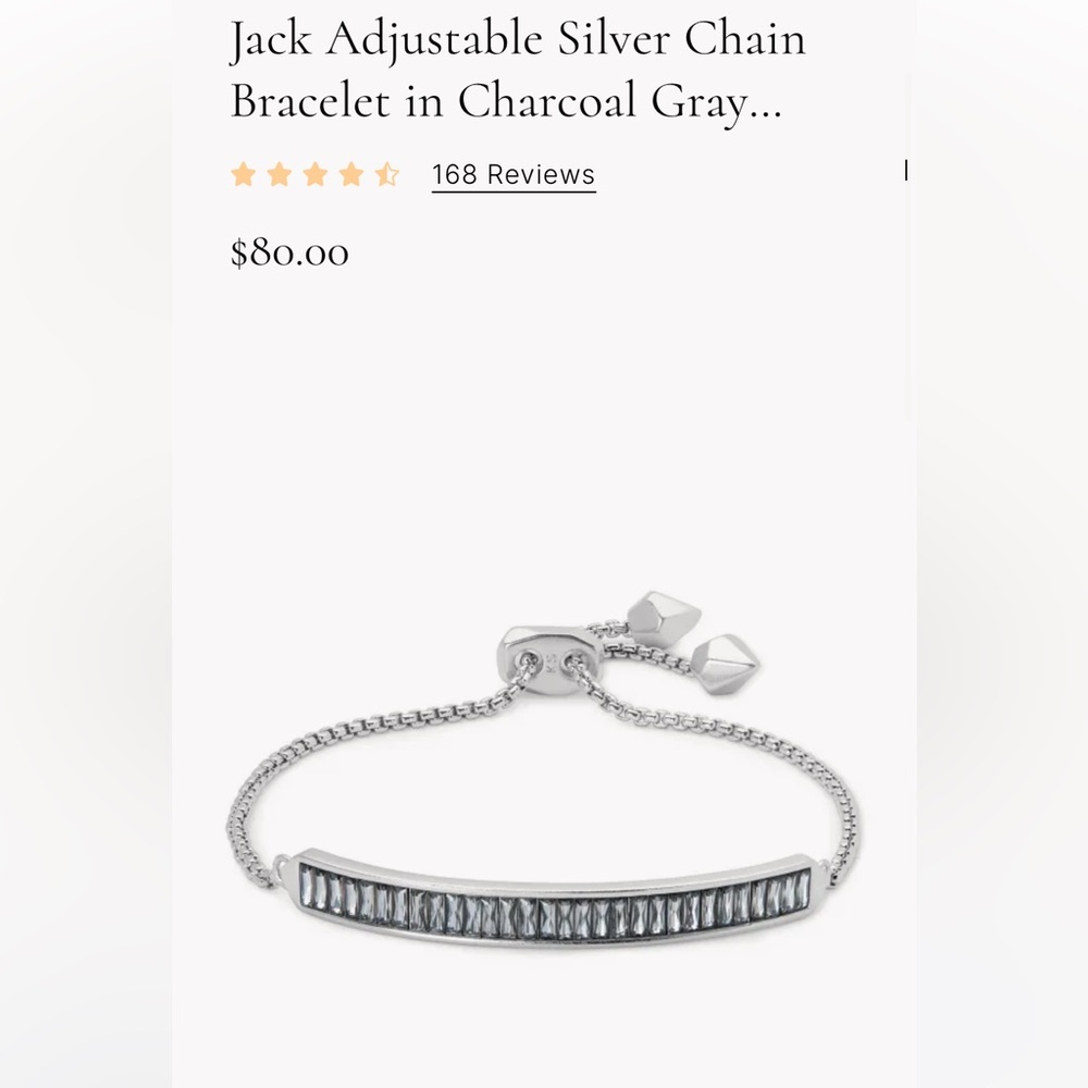 Kendra Scott “Jack” adjustable silver bracelet